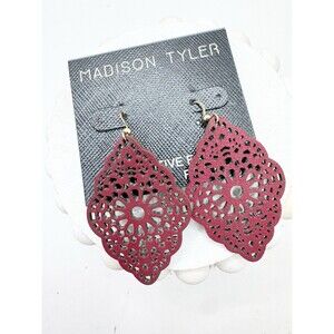 New Madison Tyler Lazer Cut Felt Bohemian Moroccan Style Dangle Earrings